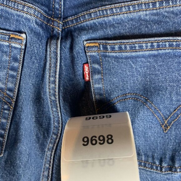 Levi's Wedgie Jeans Womens 28 Blue Denim Stretch Mid-Rise Skinny Button Fly 9698 - Picture 13 of 13